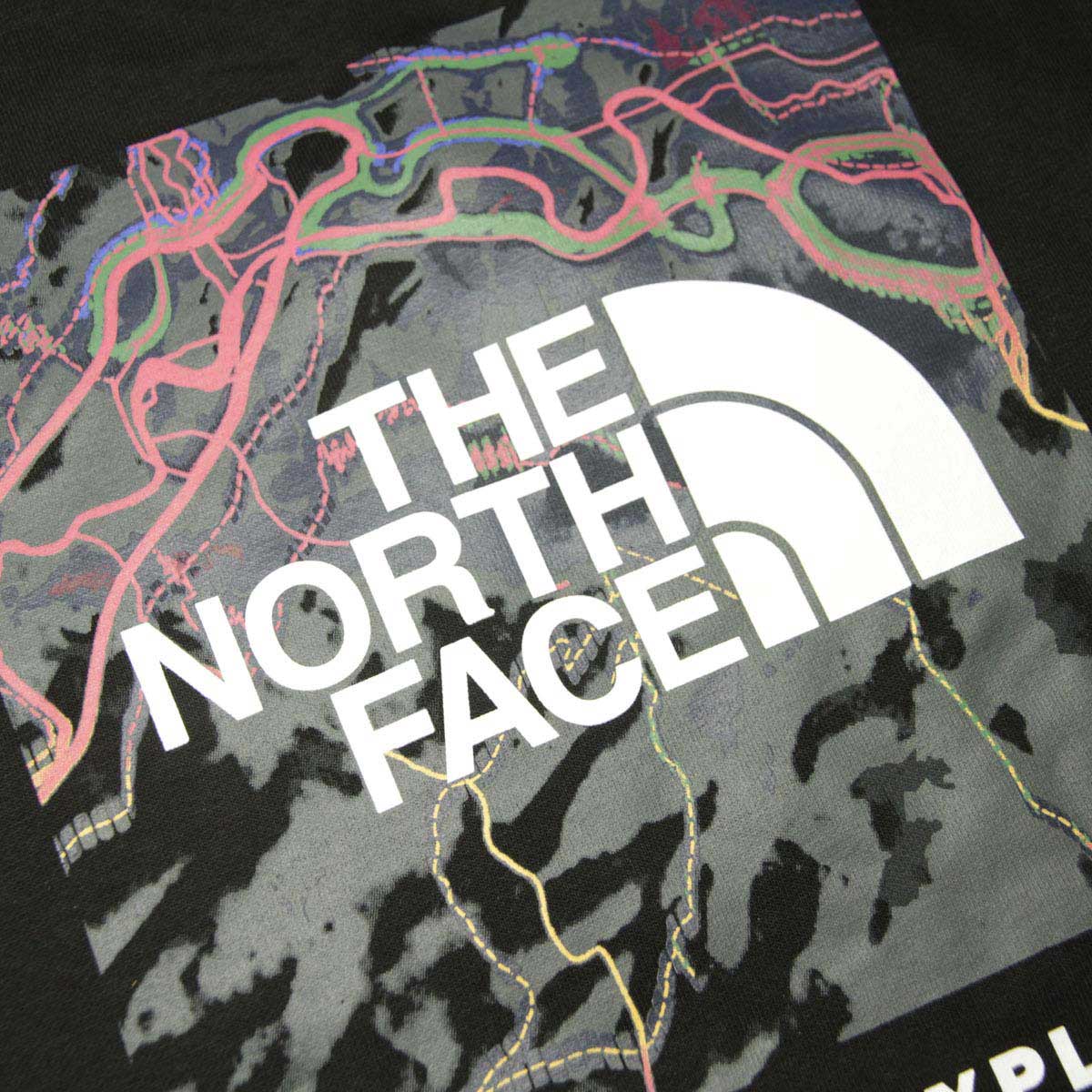 Ρե  ѡ  THE NORTH FACE Хåץ ץ륪С  BOX NSE PULLOVER HOODIE NF0A7UNS TNF BLACK/TNF BLACK TRAIL GLOW PRINT A14B B1C C1D D5E E13F