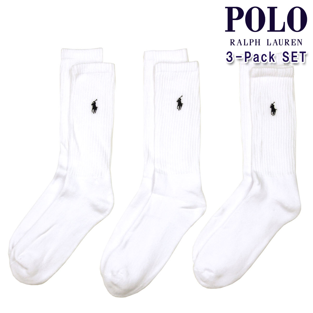 ݥ ե    POLO RALPH LAUREN 3  å 3 PACKCLASSIC FOOT CREW POLO SOCKS 821032PK 100 - WHITE A05B B1C C7D D1E E01F