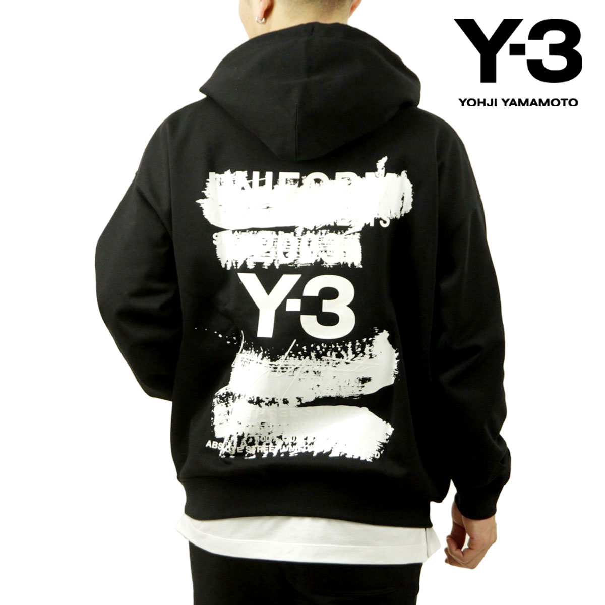 磻꡼  ѡ  Y-3 Хåץ ץ륪С աǥ U GFX HOODIE PULL PARKA JN4882 BLACK