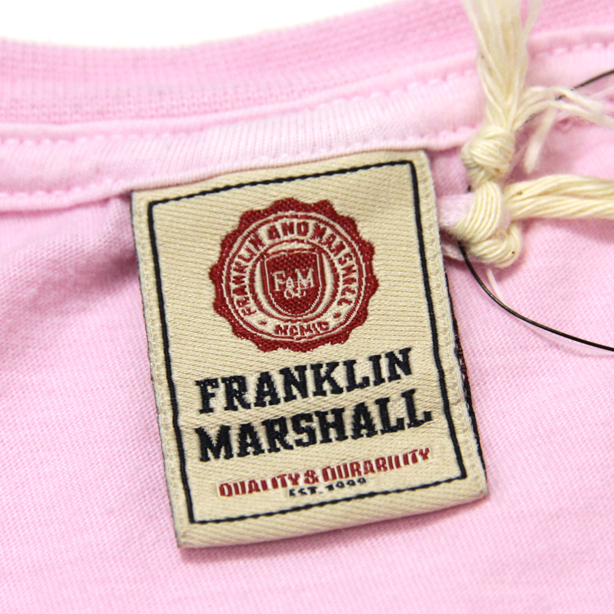 �ե�󥯥�� �ޡ������ T����� ��������Ź FRANKLIN��MARSHALL ȾµT����� ���롼�ͥå�  LOGO TEE POWDER PINK TSMF182AN 45181 4010 A61B B1C C1D D1E E11F