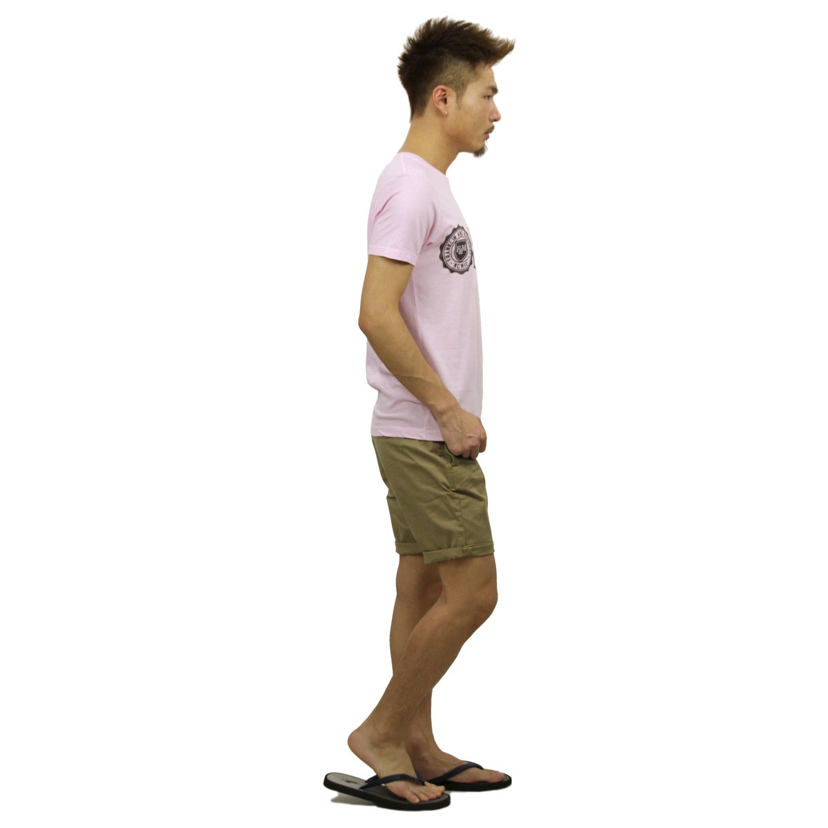 �ե�󥯥�� �ޡ������ T����� ��������Ź FRANKLIN��MARSHALL ȾµT����� ���롼�ͥå�  LOGO TEE POWDER PINK TSMF182AN 45181 4010 A61B B1C C1D D1E E11F