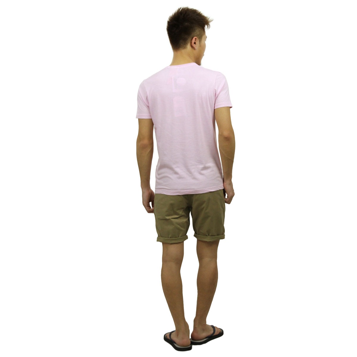 �ե�󥯥�� �ޡ������ T����� ��������Ź FRANKLIN��MARSHALL ȾµT����� ���롼�ͥå�  LOGO TEE POWDER PINK TSMF182AN 45181 4010 A61B B1C C1D D1E E11F
