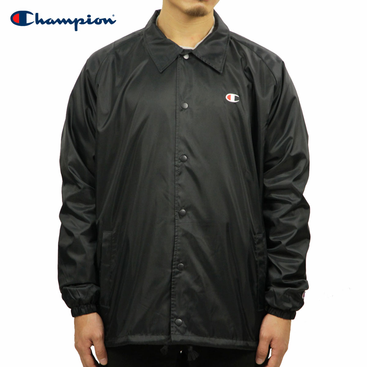 �����ԥ��� CHAMPION ������ ��� ���������㥱�å� �������� COACHES JACKET WEST BREAKER EDITION V0100 BLACK AA4B B1C C1D D4E E13F