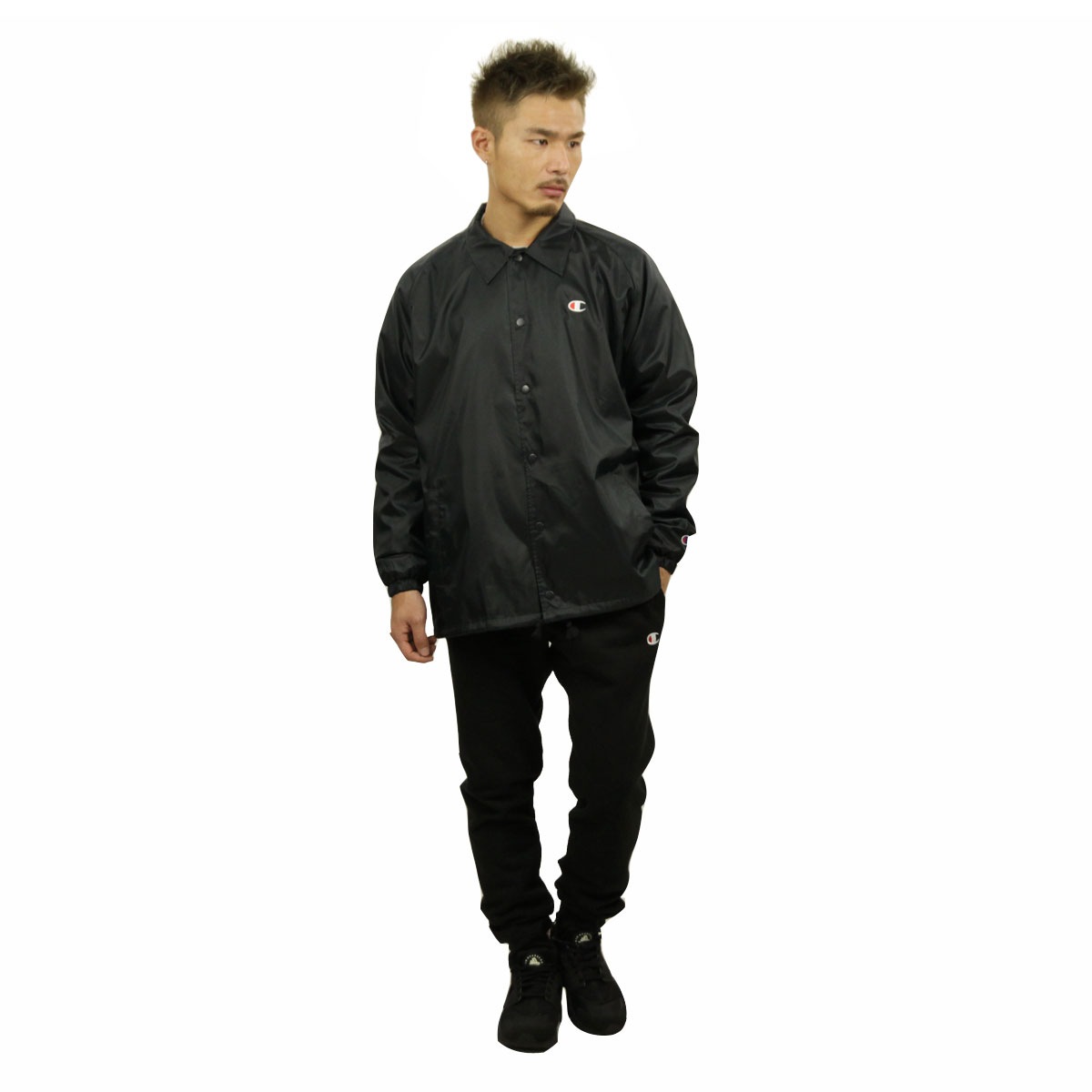 �����ԥ��� CHAMPION ������ ��� ���������㥱�å� �������� COACHES JACKET WEST BREAKER EDITION V0100 BLACK AA4B B1C C1D D4E E13F