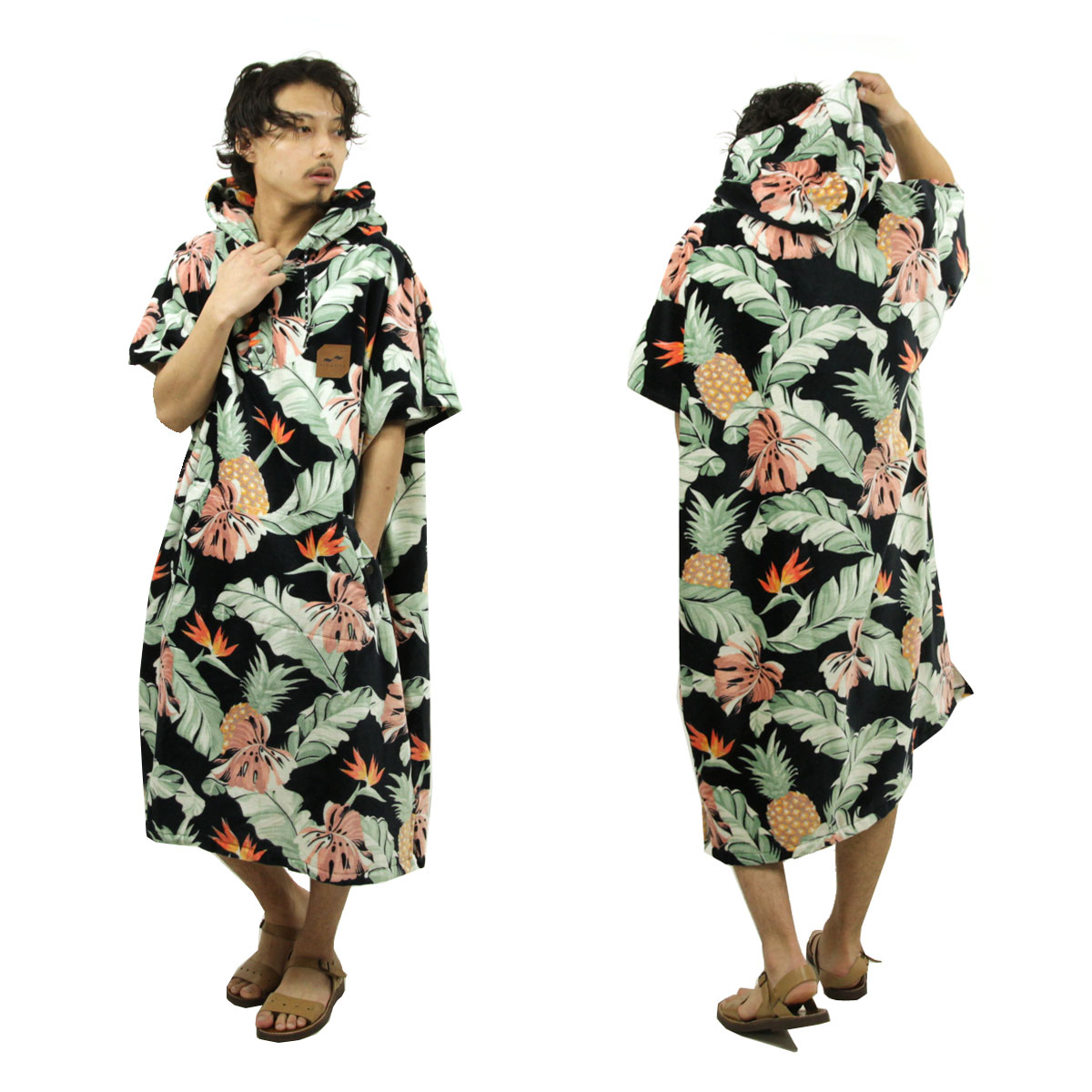  ݥ Ź SLOWTIDE ݥ MAKAI CHANGING TOWEL PONCHO L/XL ST345 BLACK A97B B3C CBD D0E E13F
