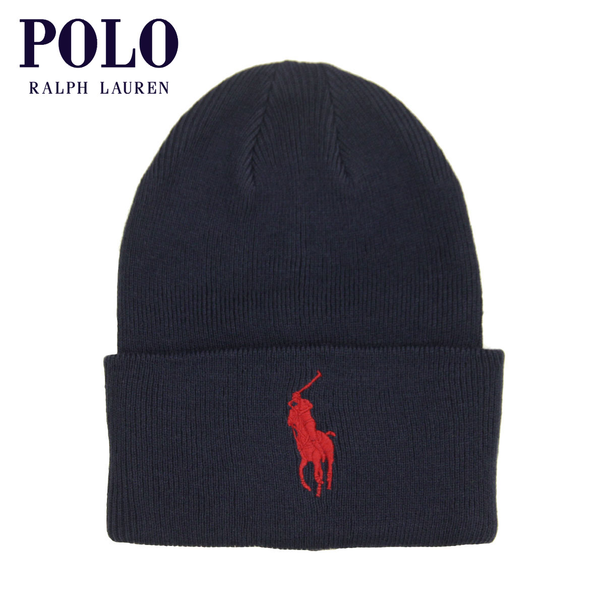 �ݥ� ���ե������ ˹�� ��� ��ǥ����� ������ POLO RALPH LAUREN �ӡ��ˡ� �ӥå��ݥˡ� �˥åȥ���å� BIG PONY CUFF HAT PC0436 410 NAVY A05B B3C C3D D4E E06F