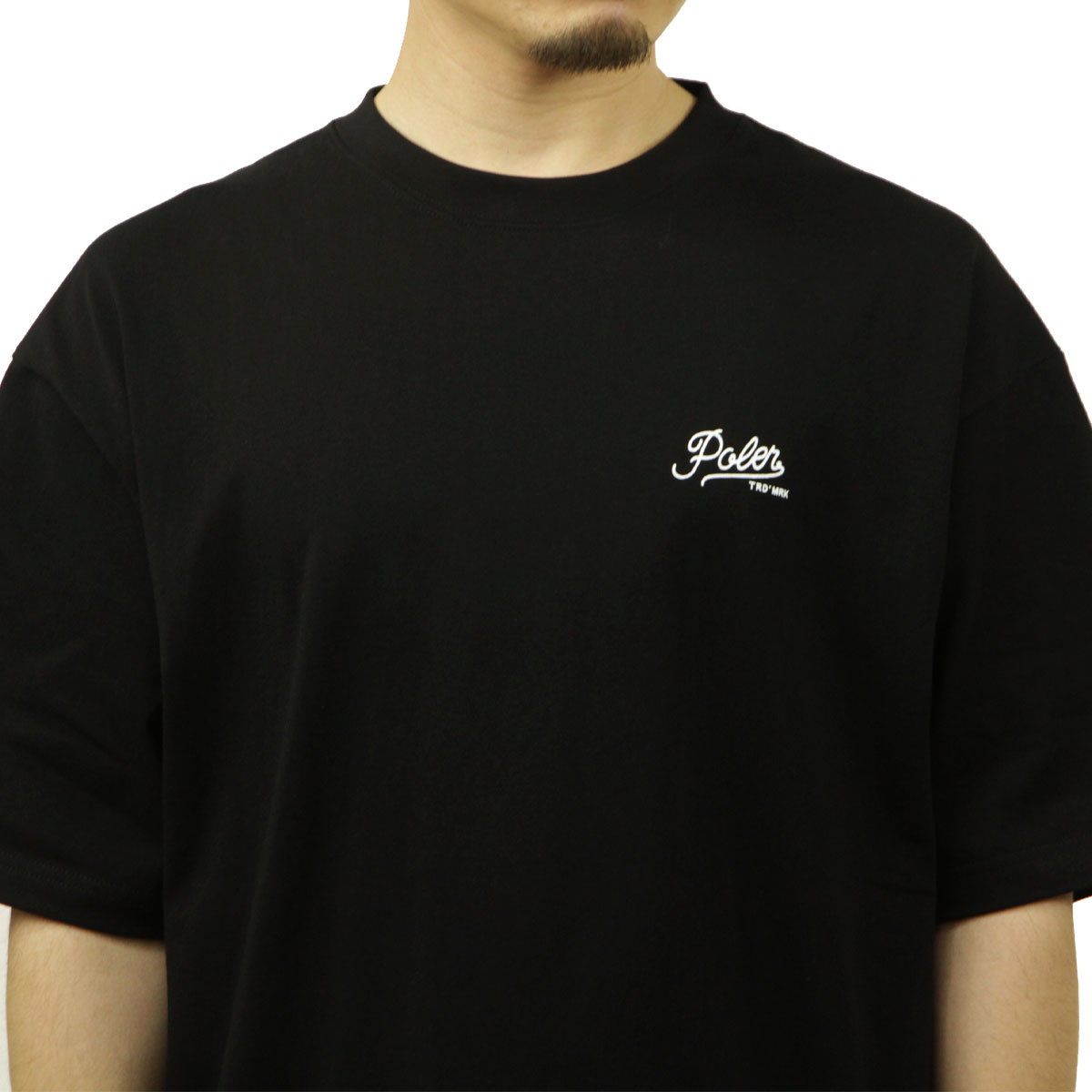 �ݡ��顼 ��� ȾµT����� ��������Ź POLER ���롼�ͥå� �Хå��ץ��� PHOTO RELAX FIT TEE BLACK MCV0063