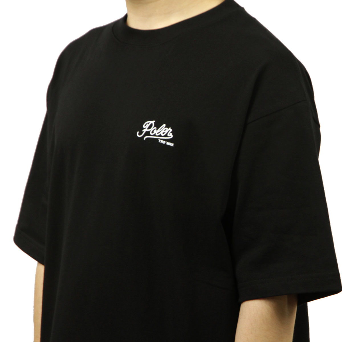 �ݡ��顼 ��� ȾµT����� ��������Ź POLER ���롼�ͥå� �Хå��ץ��� PHOTO RELAX FIT TEE BLACK MCV0063