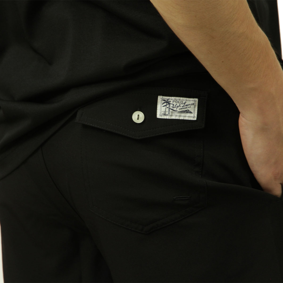 �ݥ� ���ե������ ��� ������ѥ�� ������ POLO RALPH LAUREN ���� �ȥ�󥯥��� ���� WOVEN TRUNK SWIM PANTS POLO BLACK 710B16721 010