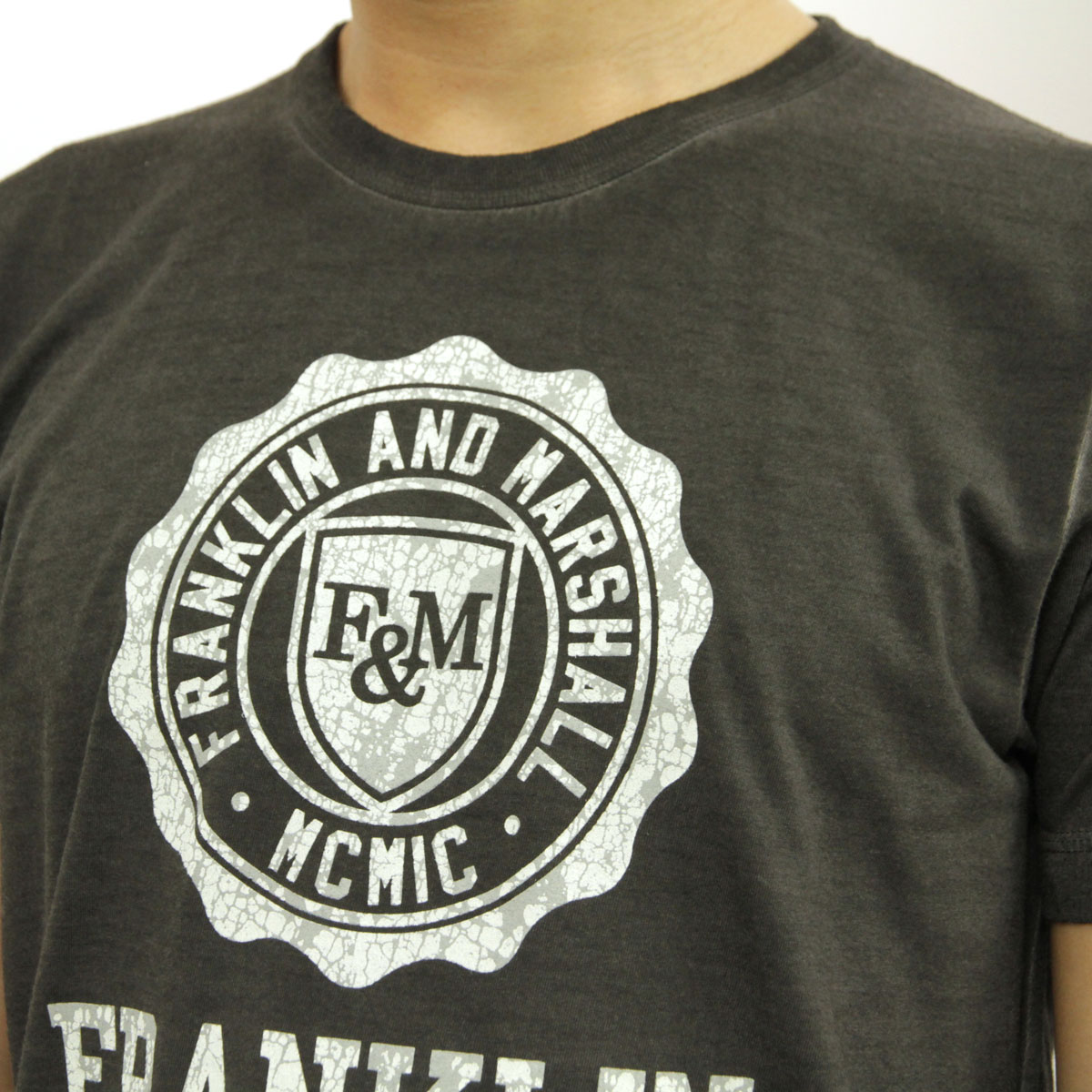 �ե�󥯥�� �ޡ������ T����� ��������Ź FRANKLIN��MARSHALL ȾµT����� ���롼�ͥå�  LOGO TEE BLACK TSMF188AN 45181 4013 A61B B1C C1D D1E E13F