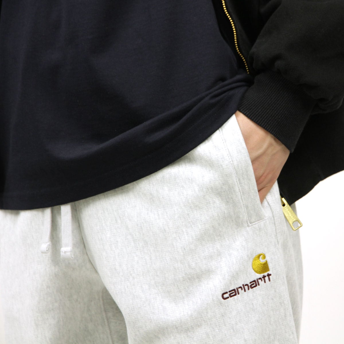 �����ϡ��� �ܥȥॹ ��� ������ CARHARTT WIP �������åȥѥ�� AMERICAN SCRIPT JOGGING PANT ASH HEATHER I027042 482XX AB0B B1C C2D D6E E02F