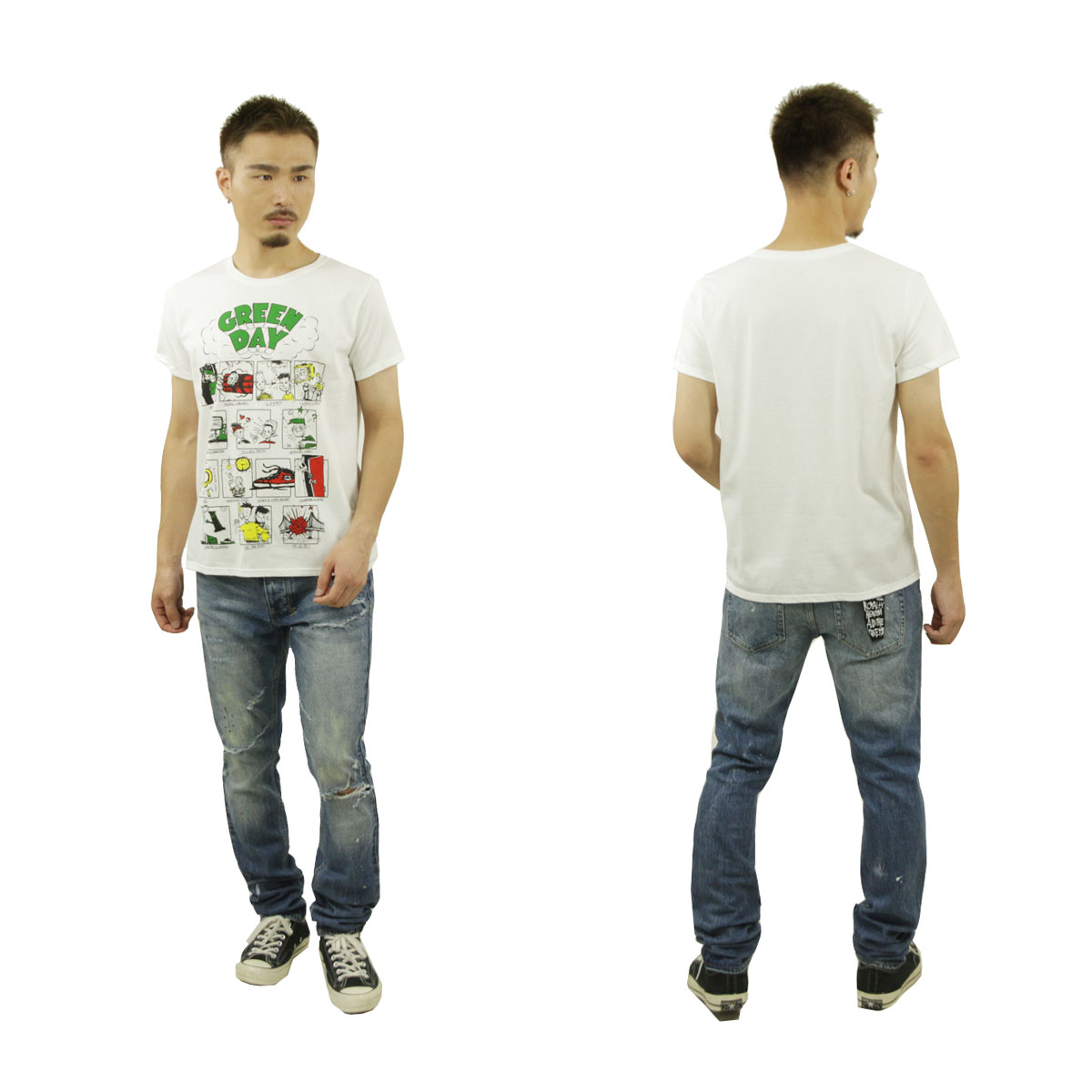�ߥ塼���å��ƥ� ��� �Х��T����� ������ MUSIC TEE ���å�T����� ���꡼�󡦥ǥ� �ɥ������� GREEN DAY DOOKIE RRHOF MUSIC TEE AB5B B1C C1D D1E E01F