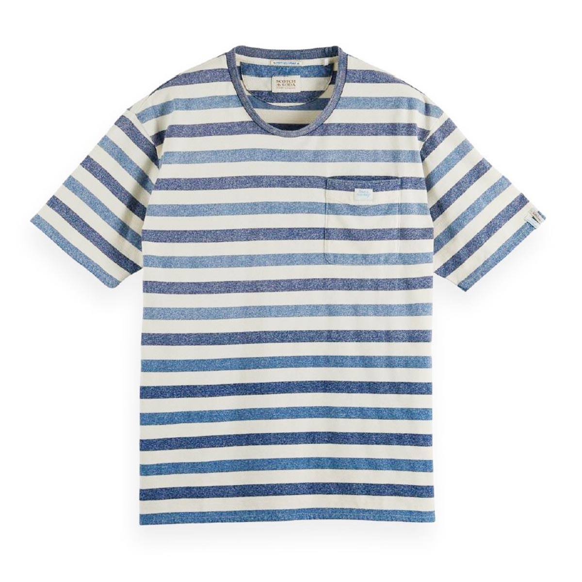 �����å�����ɥ����� ��� ȾµT����� ��������Ź SCOTCH��SODA ���롼�ͥå� �ܡ����� �ݥ�T WASHED STRIPED RELAXED-FIT T-SHIRT 169886 0217 COMBO A