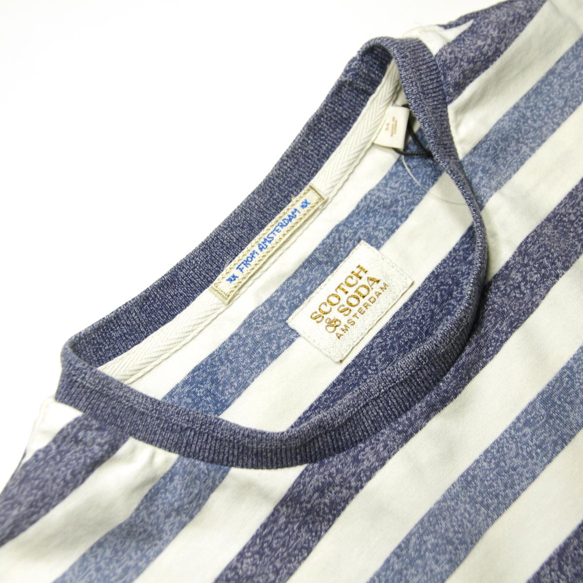 �����å�����ɥ����� ��� ȾµT����� ��������Ź SCOTCH��SODA ���롼�ͥå� �ܡ����� �ݥ�T WASHED STRIPED RELAXED-FIT T-SHIRT 169886 0217 COMBO A