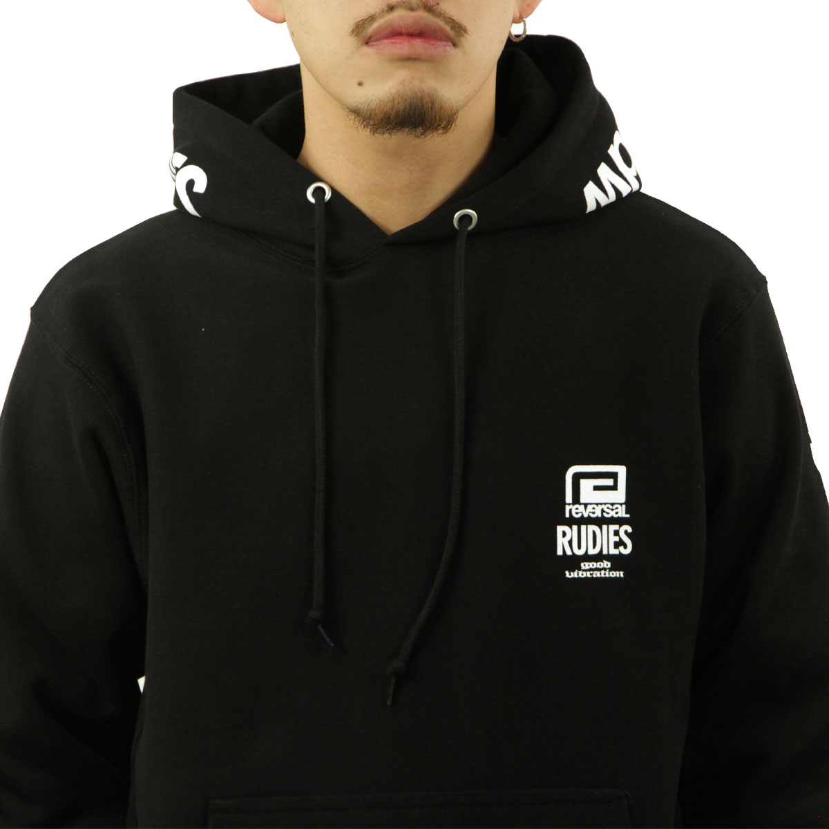 ��С����� ��� �ѡ����� ��������Ź REVERSAL �롼�ǥ����� �ץ륪���С� �ա��ǥ��� RUDIE'S x reversal SWEAT HOODIE �̎ގ׎��� rvrud202 BK BLACK A06B B1C C1D D5E E13F