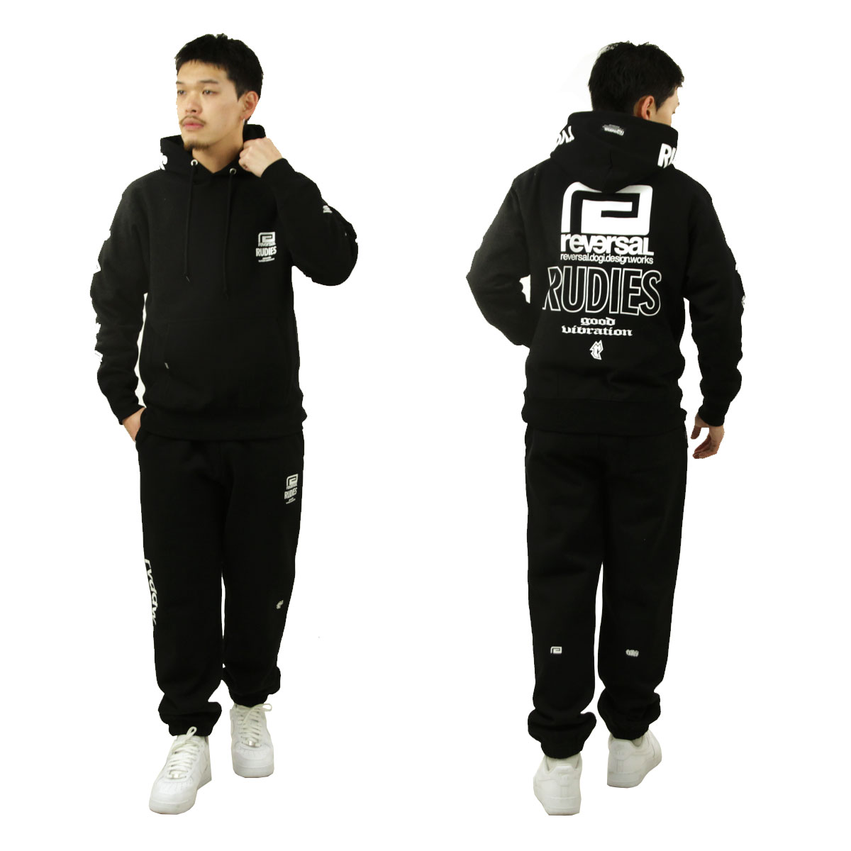 ��С����� ��� �ѡ����� ��������Ź REVERSAL �롼�ǥ����� �ץ륪���С� �ա��ǥ��� RUDIE'S x reversal SWEAT HOODIE �̎ގ׎��� rvrud202 BK BLACK A06B B1C C1D D5E E13F