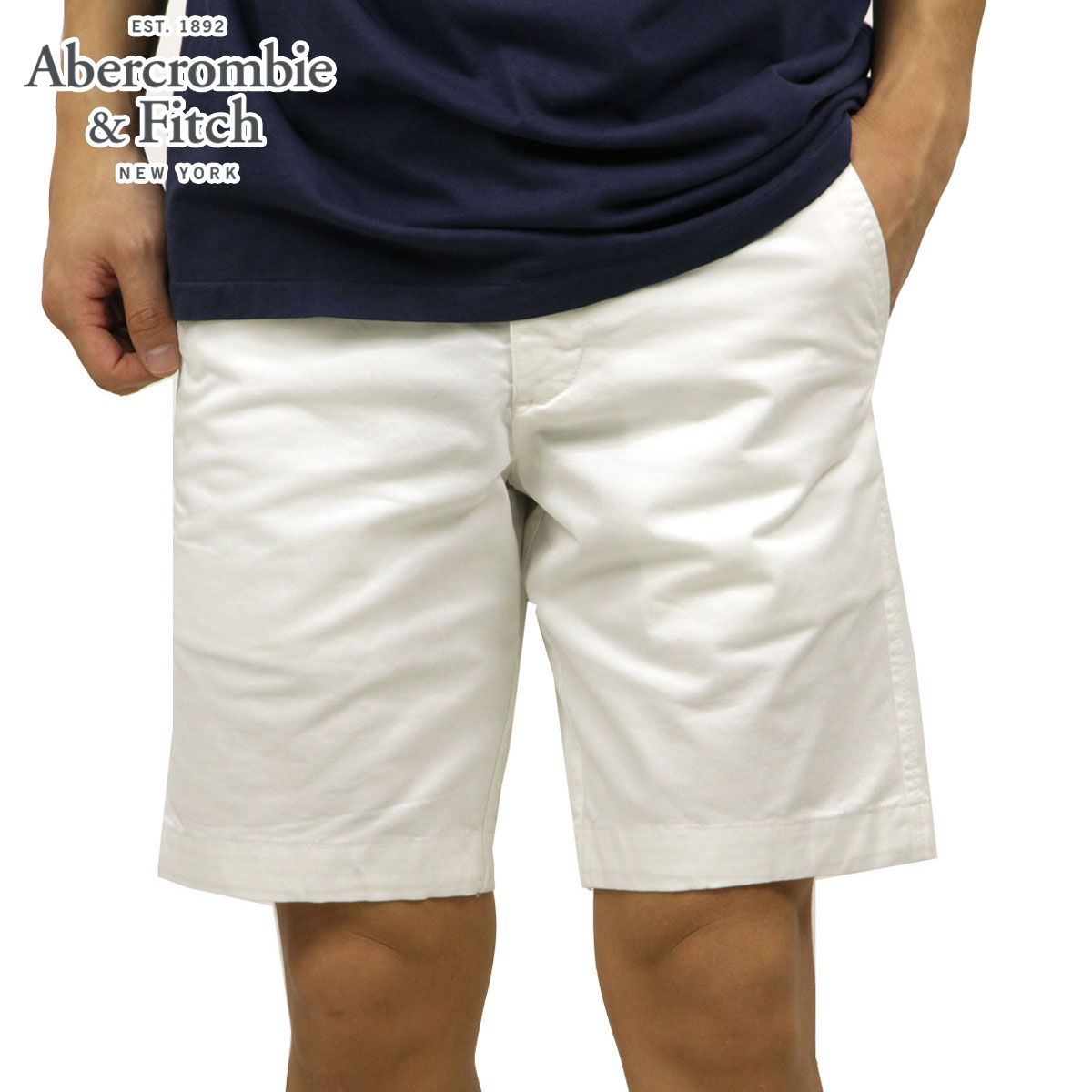 ���Х��� ���硼�ȥѥ�� ��� ������ Abercrombie��Fitch �ܥȥॹ �ϡ��եѥ�� PLAINFRONT SHORTS 9 INSEAM LONG-LENGTH 128-283-0849-100 A02B B1C C2D D4E E01F