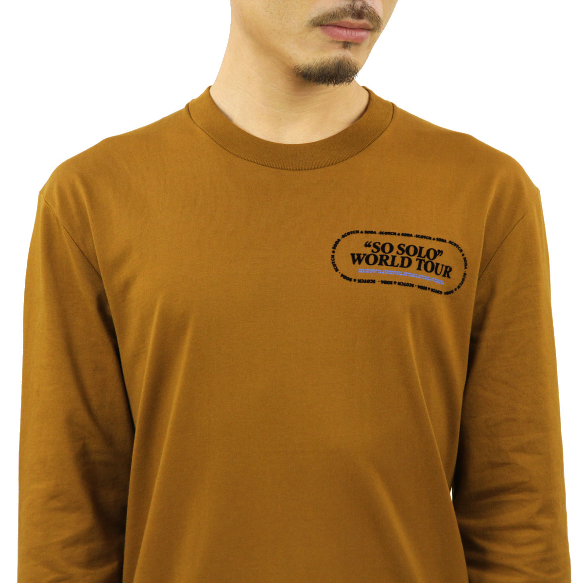 �����å�����ɥ����� ����T ��� ��������Ź SCOTCH��SODA �Хå��ץ��� ĹµT����� GRAPHIC RELAXED-FIT LONG SLEEVE T-SHIRT TOBACCO 163970 1341 43406 34 A39B B1C C1D D2E E04F