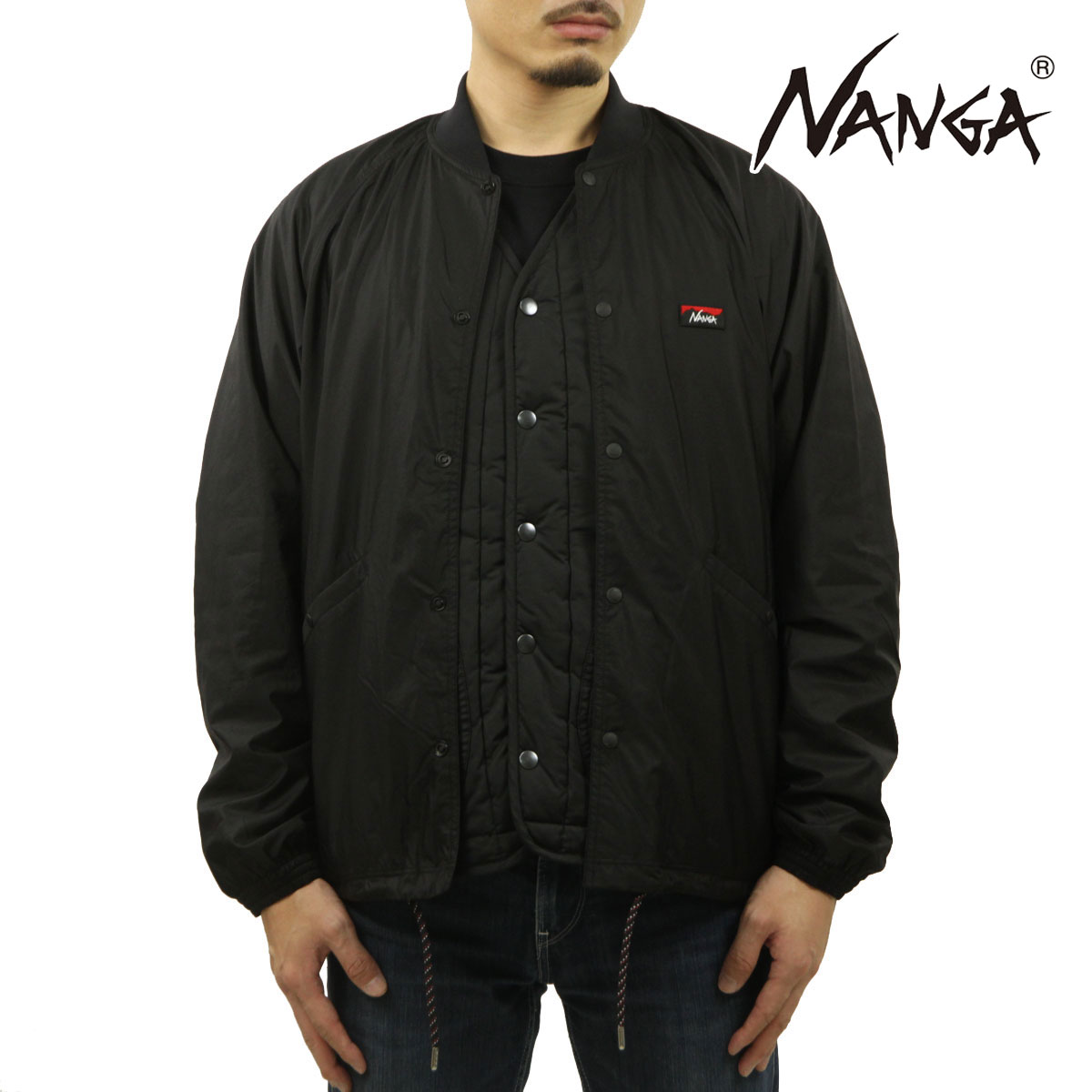 ʥ 㥱å  Ź NANGA  㥱å RIB COLLAR COACH JACKET NW2441-1E400-A BLK BLACK A16B B1C C1D D4E E13F