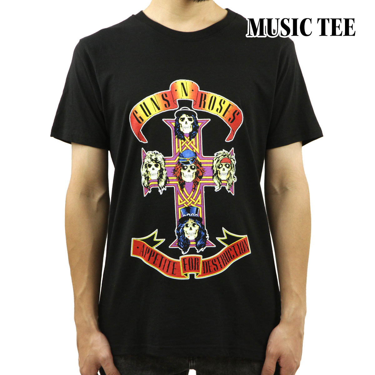 �ߥ塼���å��ƥ� ��� �Х��T����� ������ MUSIC TEE ���å�T����� ���󥺡�����ɡ��������� APPETITE FOR DESTRUCTION GUNS N' ROSES DRSTRUCTION MUSIC TEE