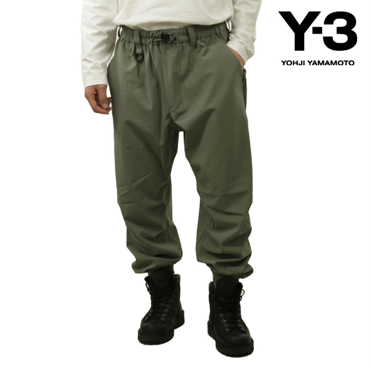 磻꡼  ѥ  Y-3 ܥȥॹ 롼եå ѥ RIPSTOP CUFFED LOOSE FIT EASY CARGO PANTS IP7666 STONE GREEN