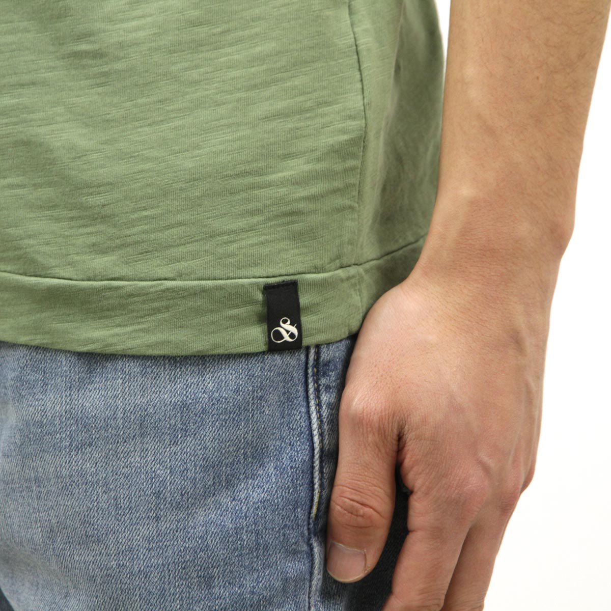 �����å�����ɥ����� ��� ȾµT����� ��������Ź SCOTCH��SODA ���롼�ͥå� �ȥåץ� SLUB-JERSEY ARTWORK ORGANIC COTTON T-SHIRT 172016 0414 KHAKI