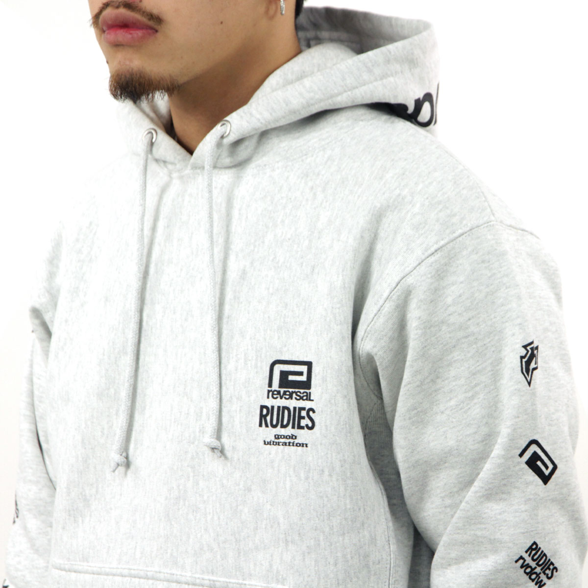 ��С����� ��� �ѡ����� ��������Ź REVERSAL �롼�ǥ����� �ץ륪���С� �ա��ǥ��� RUDIE'S x reversal SWEAT HOODIE �������� rvrud202 AS ASH GREY A06B B1C C1D D5E E02F