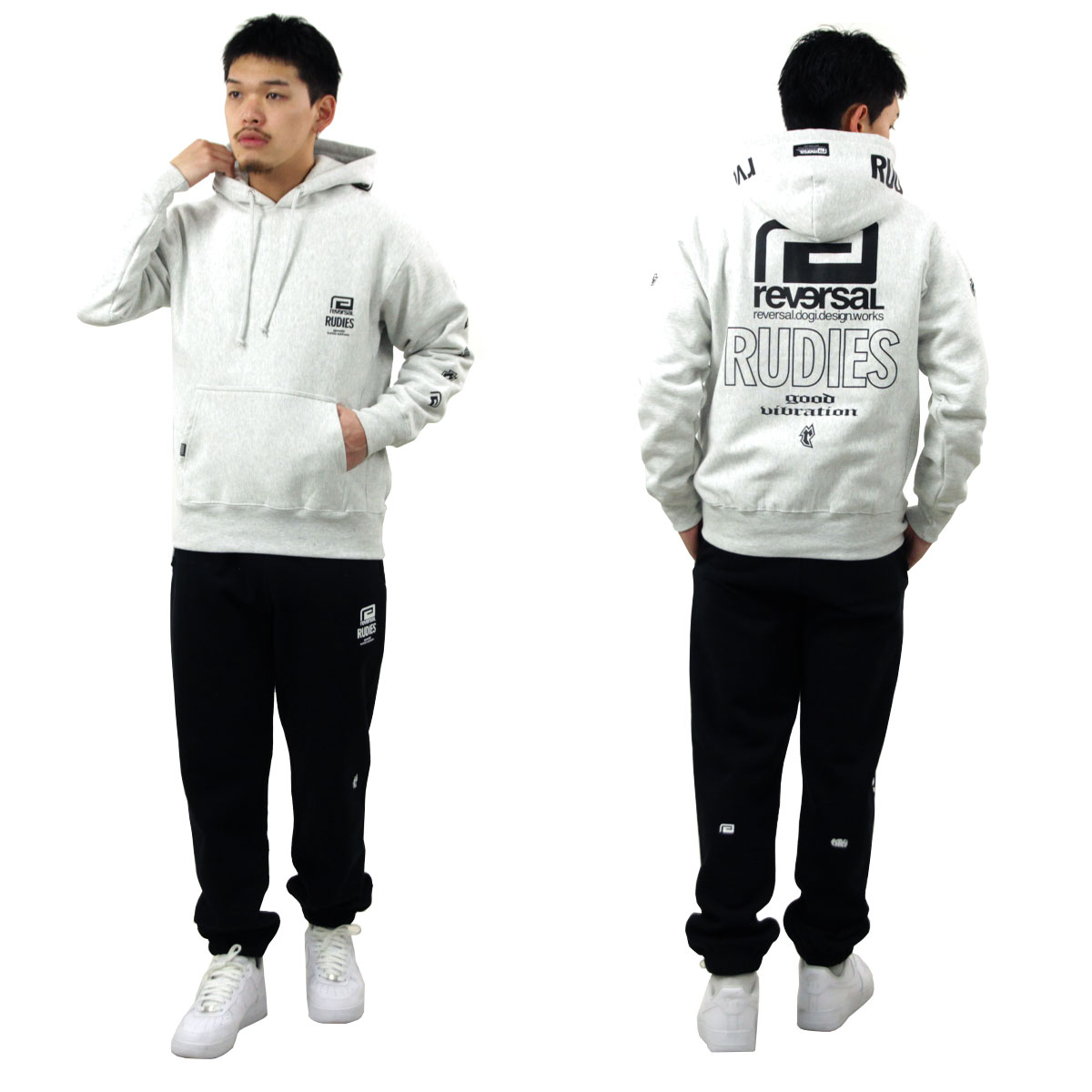 ��С����� ��� �ѡ����� ��������Ź REVERSAL �롼�ǥ����� �ץ륪���С� �ա��ǥ��� RUDIE'S x reversal SWEAT HOODIE �������� rvrud202 AS ASH GREY A06B B1C C1D D5E E02F