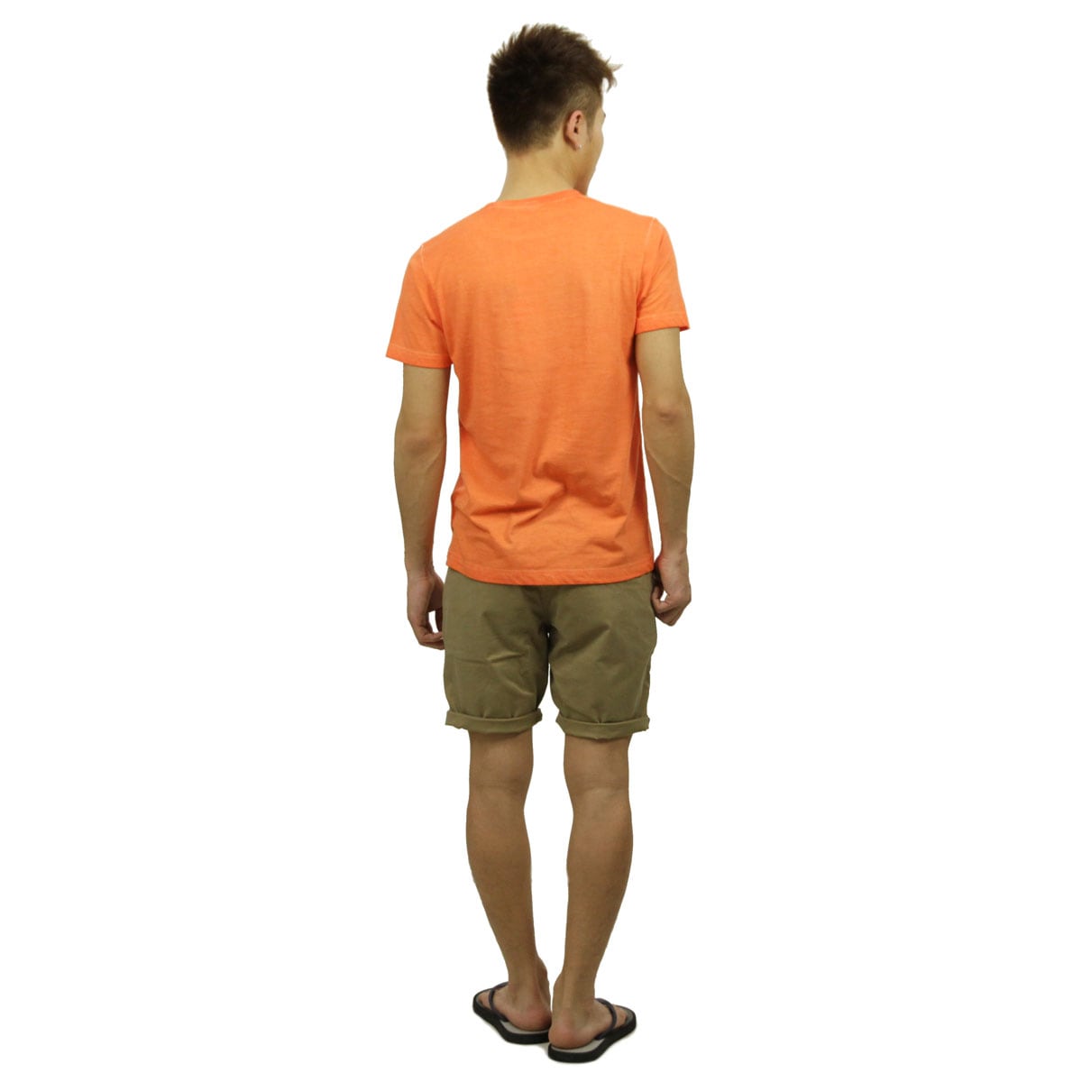 �ե�󥯥�� �ޡ������ T����� ��������Ź FRANKLIN��MARSHALL ȾµT����� ���롼�ͥå�  LOGO TEE SUNSET ORANGE TSMF188AN 45181 4013 A61B B1C C1D D1E E10F