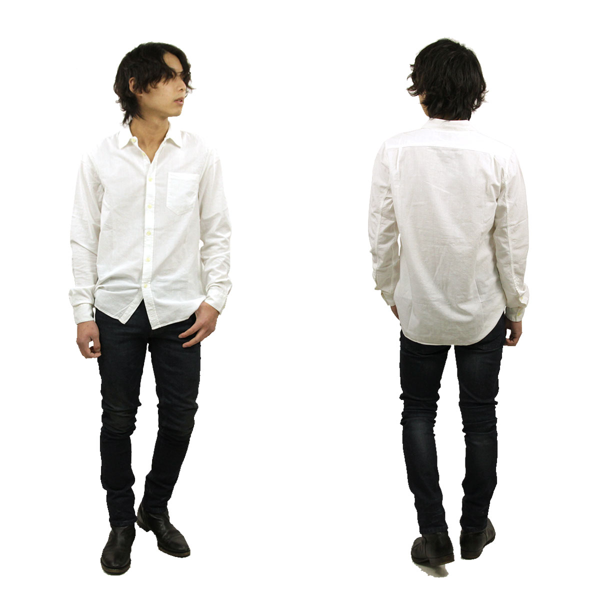 ̡ǥ   Ź Nudie Jeans Ĺµ  HENRY LONG SLEEVE SHIRT OFFWHITE W04 140426 A62B B1C C1D D6E E01F