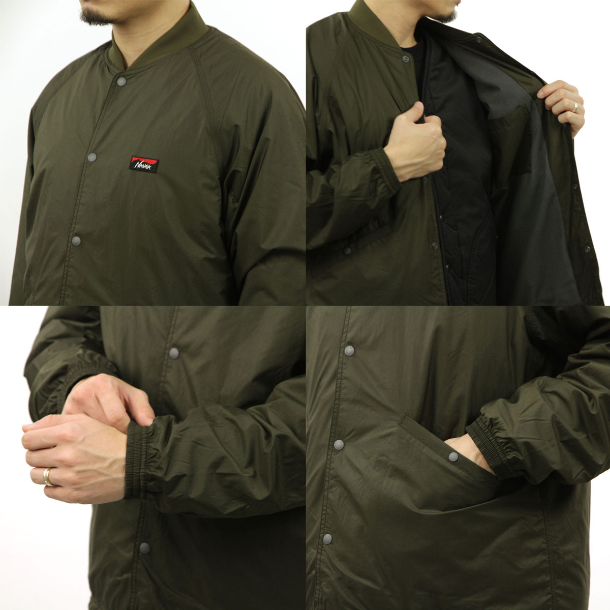 ʥ 㥱å  Ź NANGA  㥱å RIB COLLAR COACH JACKET NW2441-1E400-A KHA KHAKI A16B B1C C1D D4E E05F