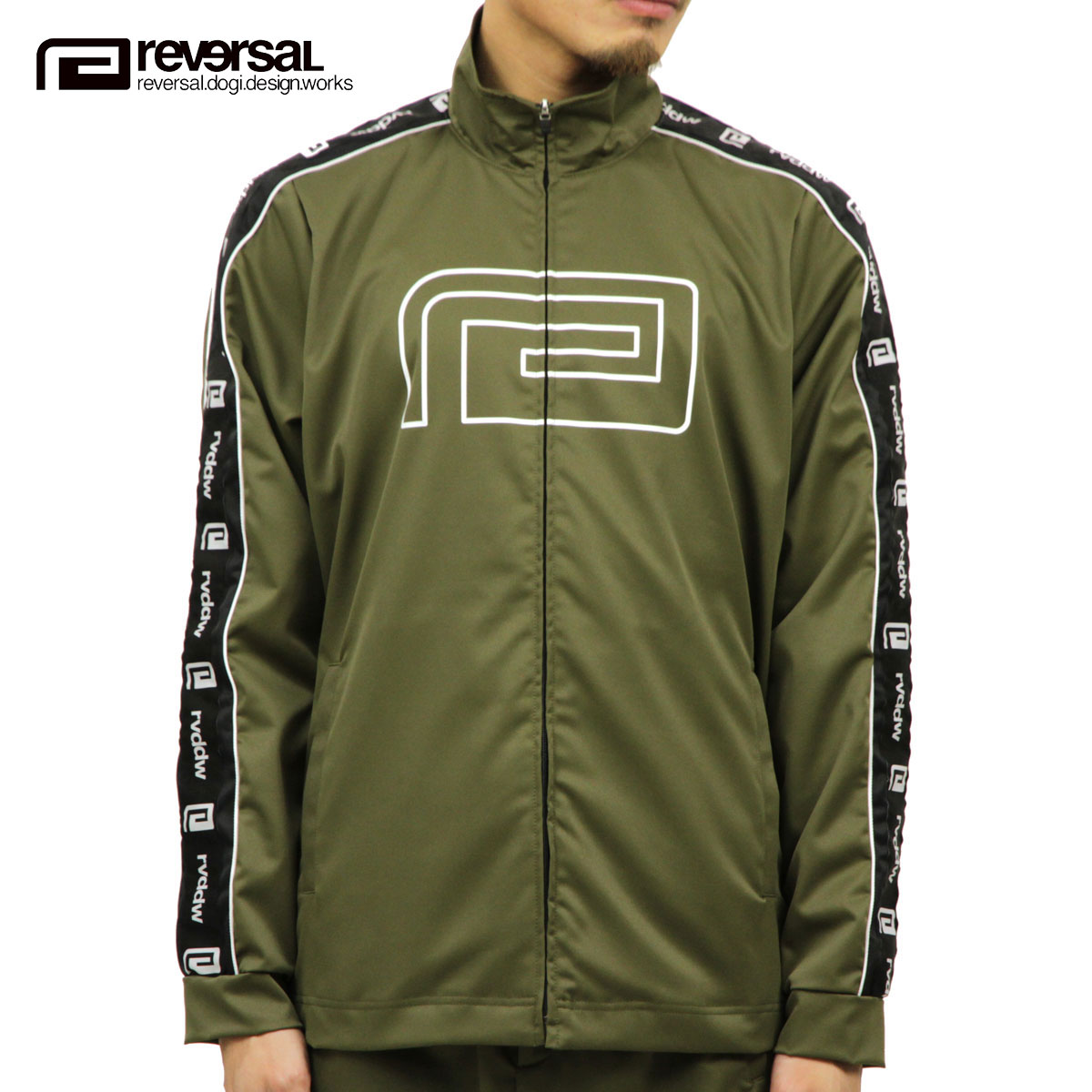 ��С����� �������� ��� ��������Ź REVERSAL ���㥱�å�  ���åץ��å� ���㡼�����㥱�å� SIDE TAPE WARM UP JACKET rv19ss026 KHAKI A06B B1C C1D D1E E06F
