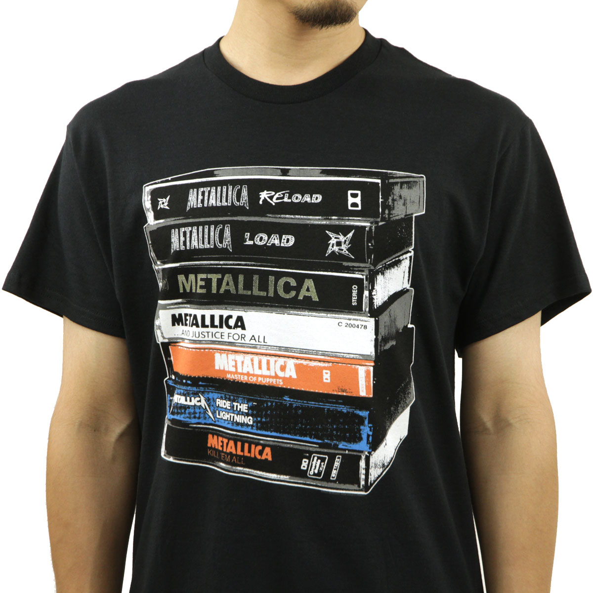 �ߥ塼���å��ƥ� ��� �Х��T����� ������ MUSIC TEE ���å�T����� �᥿�ꥫ �����åȥơ��� METALLICA CASSETTE MUSIC TEE