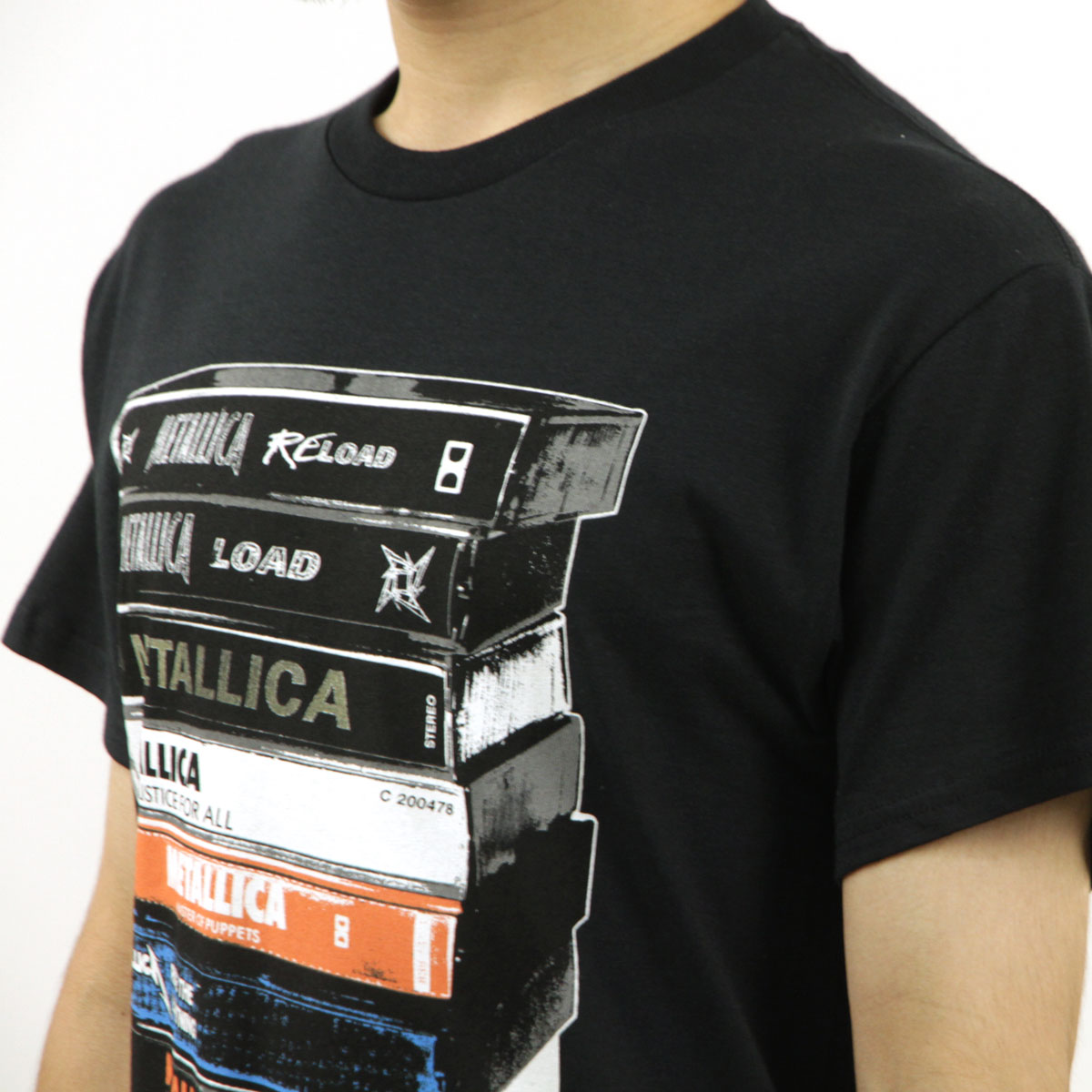 �ߥ塼���å��ƥ� ��� �Х��T����� ������ MUSIC TEE ���å�T����� �᥿�ꥫ �����åȥơ��� METALLICA CASSETTE MUSIC TEE