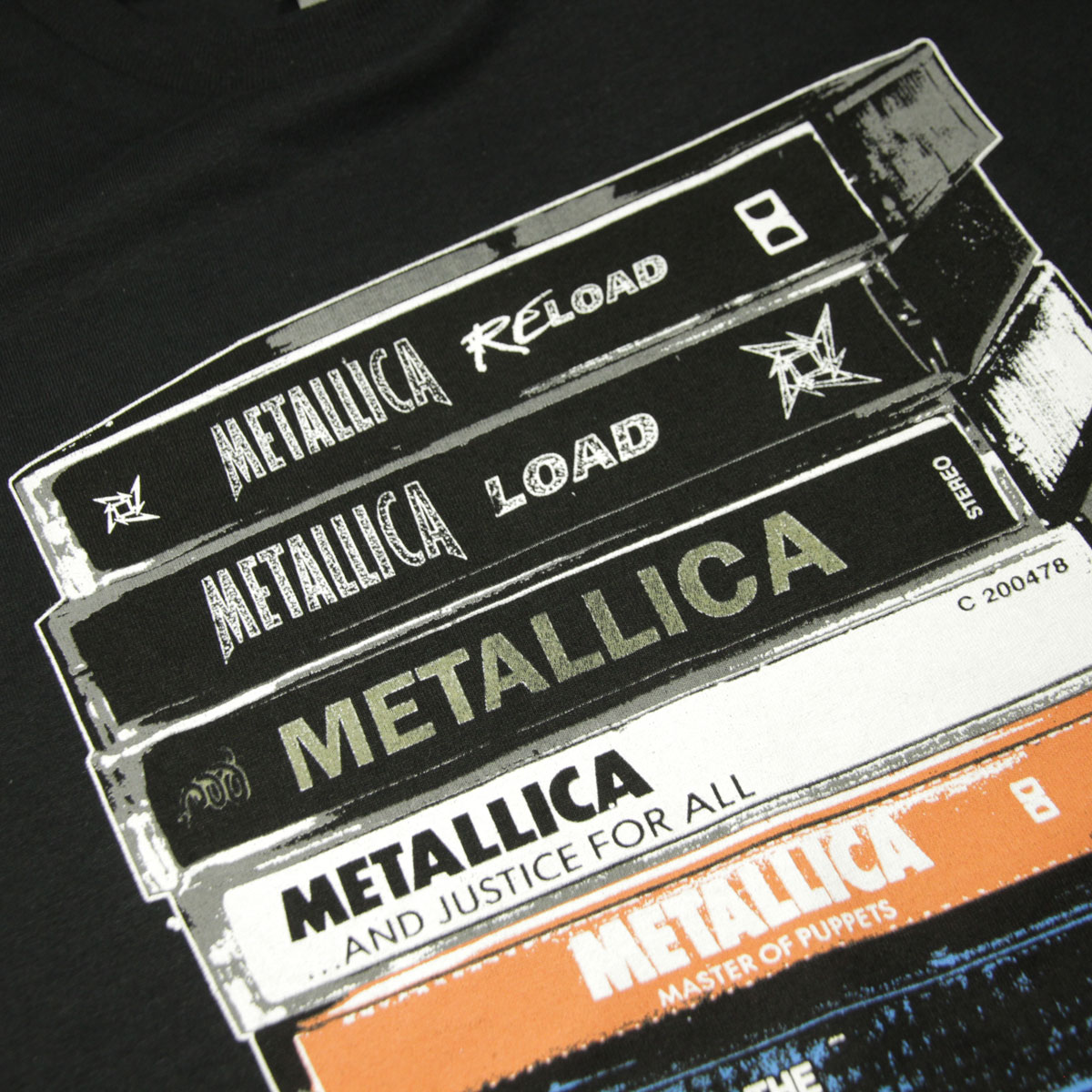 �ߥ塼���å��ƥ� ��� �Х��T����� ������ MUSIC TEE ���å�T����� �᥿�ꥫ �����åȥơ��� METALLICA CASSETTE MUSIC TEE