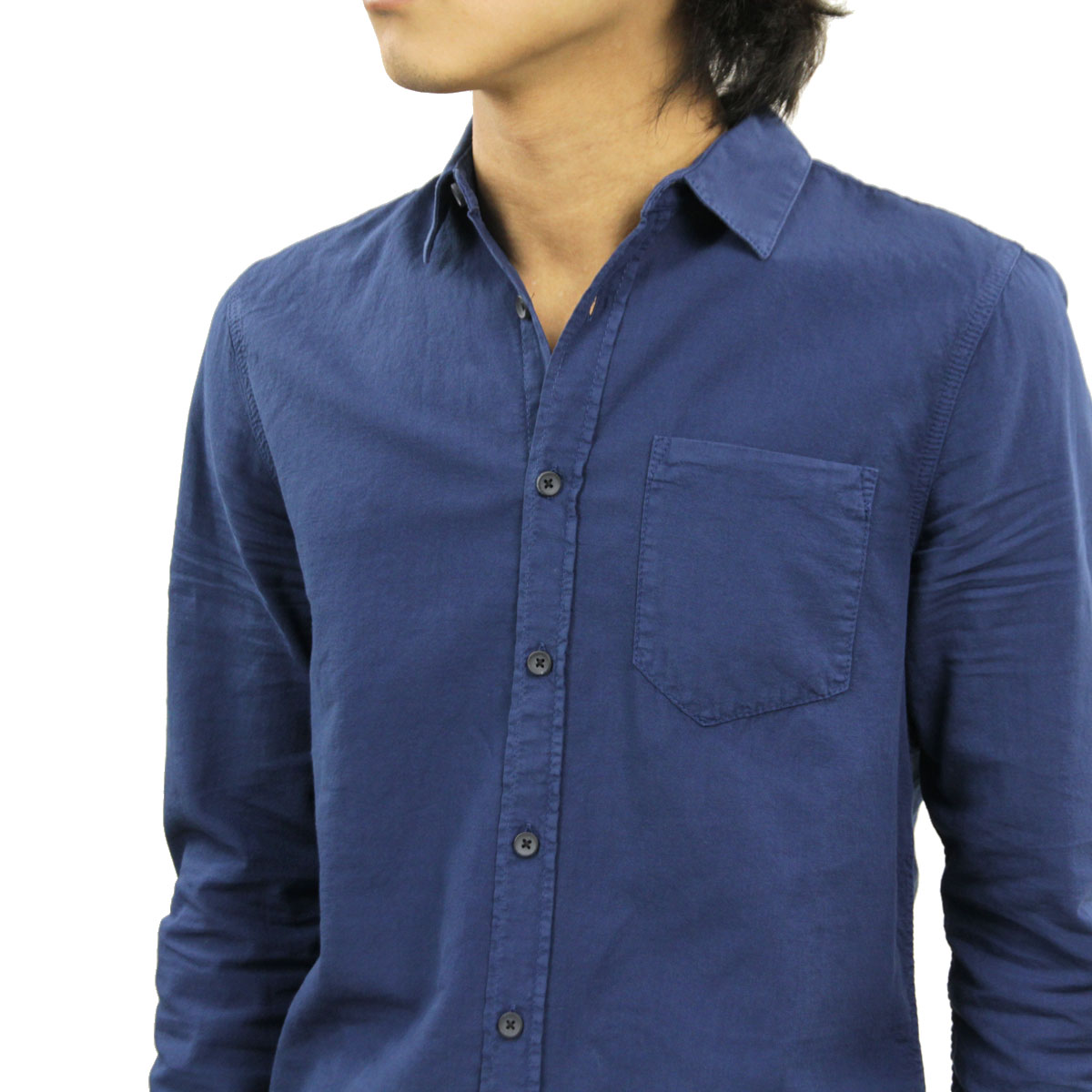 ̡ǥ   Ź Nudie Jeans Ĺµ  HENRY LONG SLEEVE SHIRT ODEN BLUE C28 140426 A62B B1C C1D D6E E07F