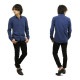 ̡ǥ   Ź Nudie Jeans Ĺµ  HENRY LONG SLEEVE SHIRT ODEN BLUE C28 140426 A62B B1C C1D D6E E07F