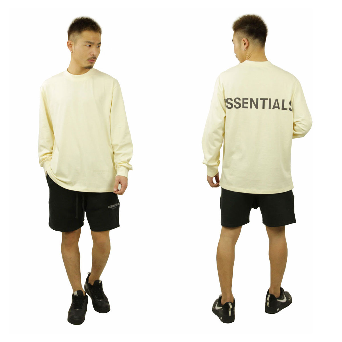 �ե������֥��å� fog essentials T����� ��� ������ FEAR OF GOD ���å��󥷥�륺 ĹµT����� �Хå��ץ��� ���� FOG - FEAR OF GOD ESSENTIALS 3M LOGO LONG SLEEVE BOXY T-SHIRT BUTTER CREAM AA5B B1C C1D D2E E18