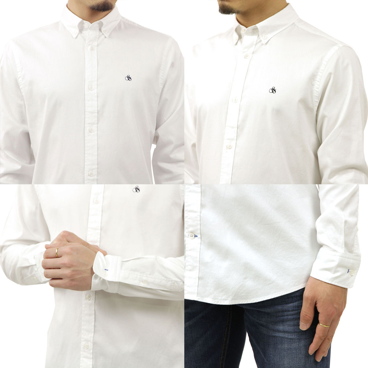 �����å�����ɥ����� ����� ��� ��������Ź SCOTCH��SODA Ĺµ����� �ܥ�������󥷥�� BASIC OXFORD ORGANIC COTTON REGULAR FIT SHIRT 165315 0006 51450 00 WHITE A39B B1C C1D D6E E01F