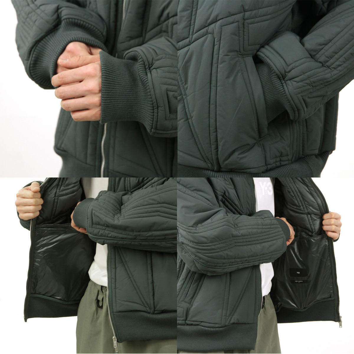 磻꡼  MA-1  Y-3  ܥС㥱å QUILTED BOMBER JACKET IP7936 UTILITY IVY