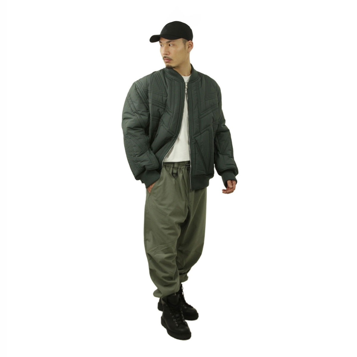 磻꡼  MA-1  Y-3  ܥС㥱å QUILTED BOMBER JACKET IP7936 UTILITY IVY
