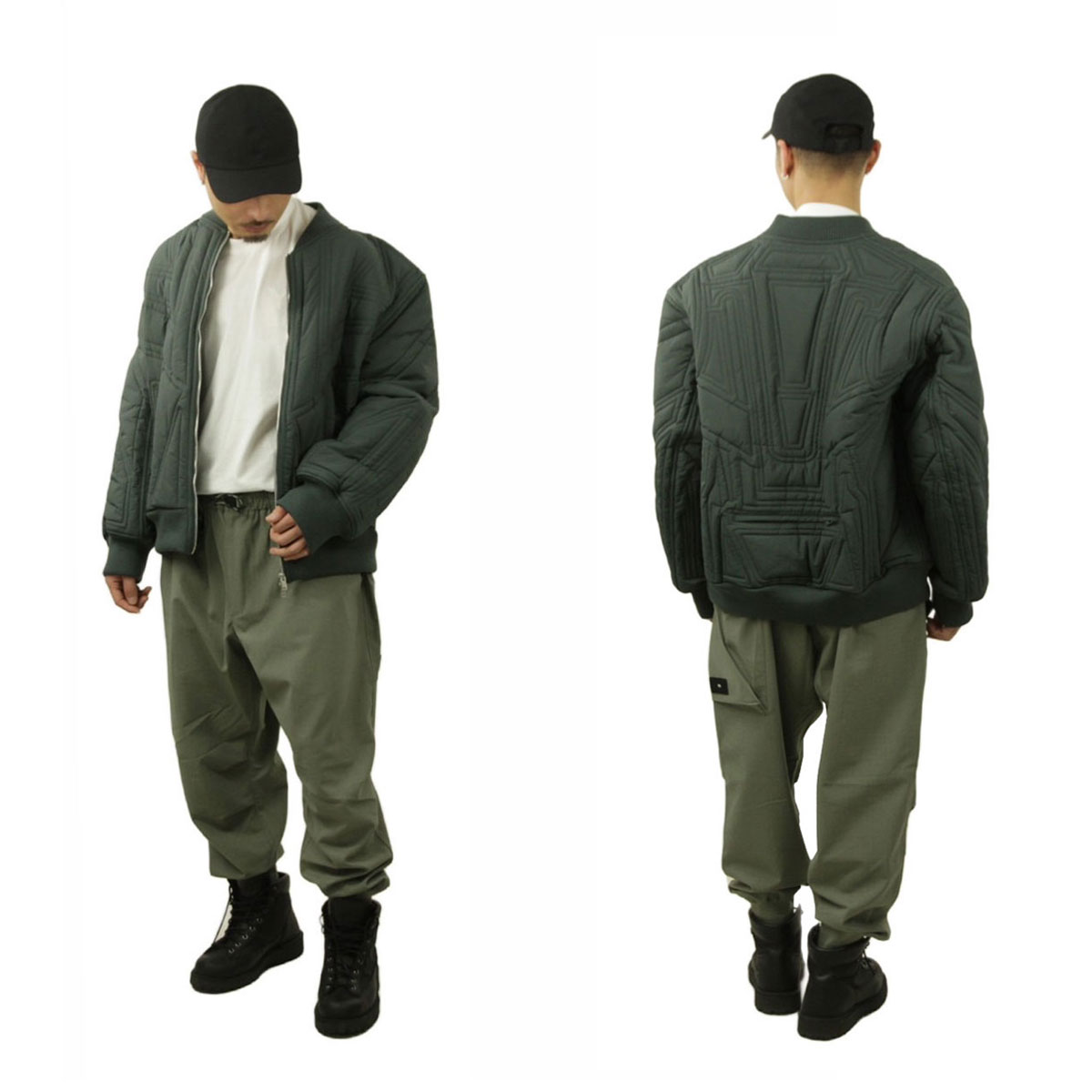 磻꡼  MA-1  Y-3  ܥС㥱å QUILTED BOMBER JACKET IP7936 UTILITY IVY