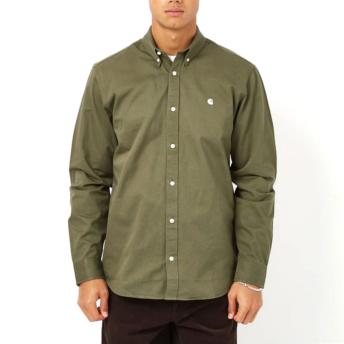 �����ϡ��� ��� Ĺµ����� ������ CARHARTT WIP �ܥ�������󥷥�� LONG SLEEVE MADISON SHIRT SEAWEED / WAX I023339 0Y5XX AB0B B1C C1D D6E E08F