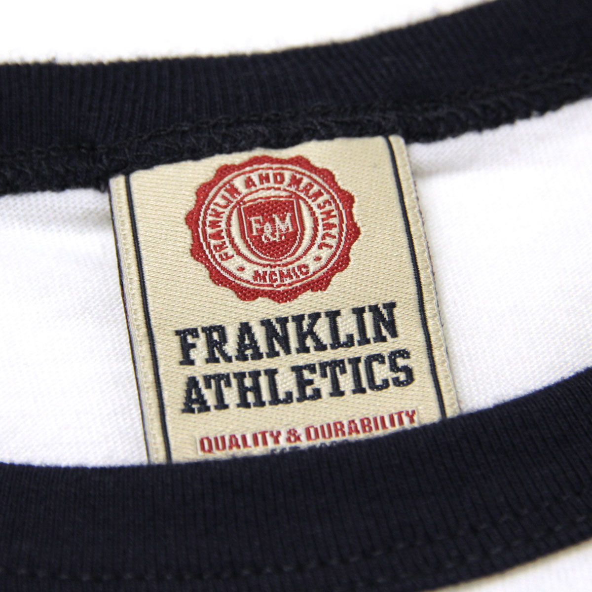 �ե�󥯥�� �ޡ������ T����� ��������Ź FRANKLIN��MARSHALL ȾµT����� ���롼�ͥå�  RINGER TEE WHITE TSMF192AM 45181 4015 A61B B1C C1D D1E E01F