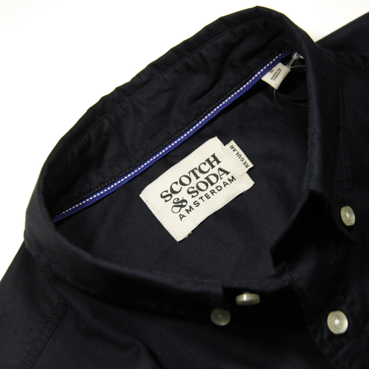�����å�����ɥ����� ����� ��� ��������Ź SCOTCH��SODA Ĺµ����� �ܥ�������󥷥�� BASIC OXFORD ORGANIC COTTON REGULAR FIT SHIRT 165315 0002 51450 78 NIGHT A39B B1C C1D D6E E06F