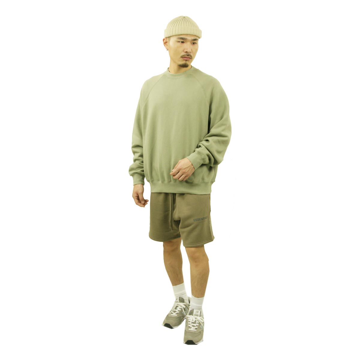 �ե������֥��å� fog essentials �������å� ��� ������ FEAR OF GOD ���å��󥷥�륺 ���� ���롼�ͥå� �ȥ졼�ʡ� FOG - FEAR OF GOD ESSENTIALS LOGO CREW SWEAT FLEECE SHIRTS MOSS AA5B B1C C1D D5E E18F