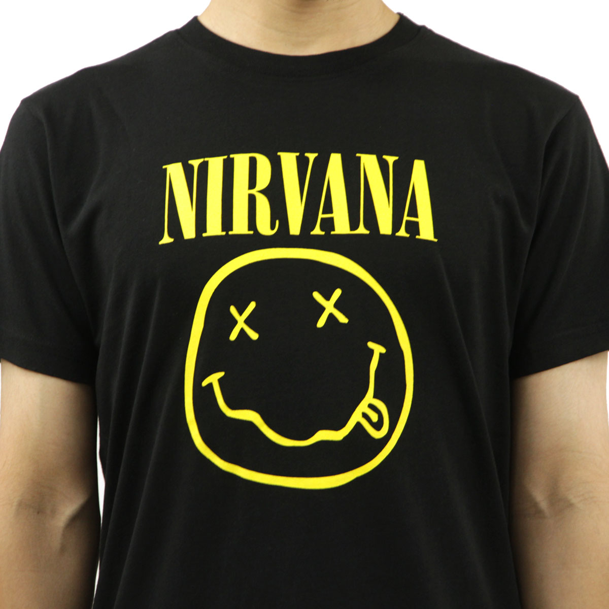 �ߥ塼���å��ƥ� ��� �Х��T����� ������ MUSIC TEE ���å�T����� �˥�������� SPLIT SMILE NIRVANA FLOWER MUSIC TEE