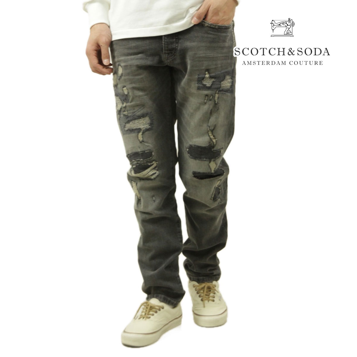 �����å�����ɥ����� ��� ������ ��������Ź SCOTCH&SODA �ǥ˥� �����ѥ� RALSTON REGULAR SLIM JEANS PANTS M 180374 030 35503 07 SHORESIDE REPAIR A39B B1C C2D D1E E02F