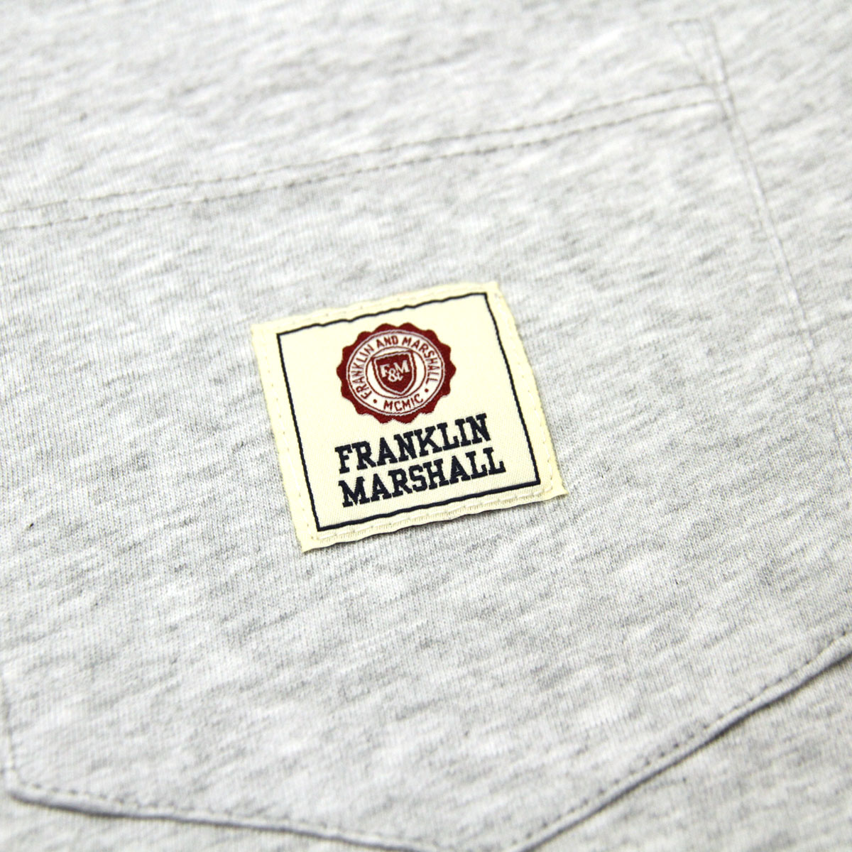 �ե�󥯥�� �ޡ������ T����� ��������Ź FRANKLIN��MARSHALL ȾµT����� ���롼�ͥå�  RINGER TEE LIGHT GREY MELANGE TSMF192AM 45181 4015 A61B B1C C1D D1E E02F