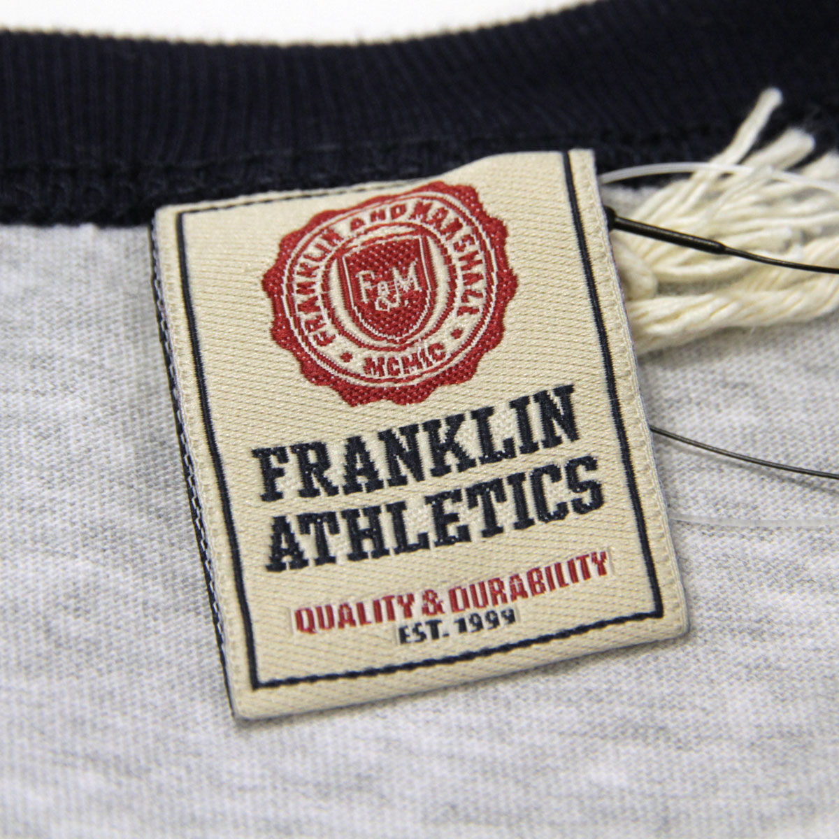 �ե�󥯥�� �ޡ������ T����� ��������Ź FRANKLIN��MARSHALL ȾµT����� ���롼�ͥå�  RINGER TEE LIGHT GREY MELANGE TSMF192AM 45181 4015 A61B B1C C1D D1E E02F